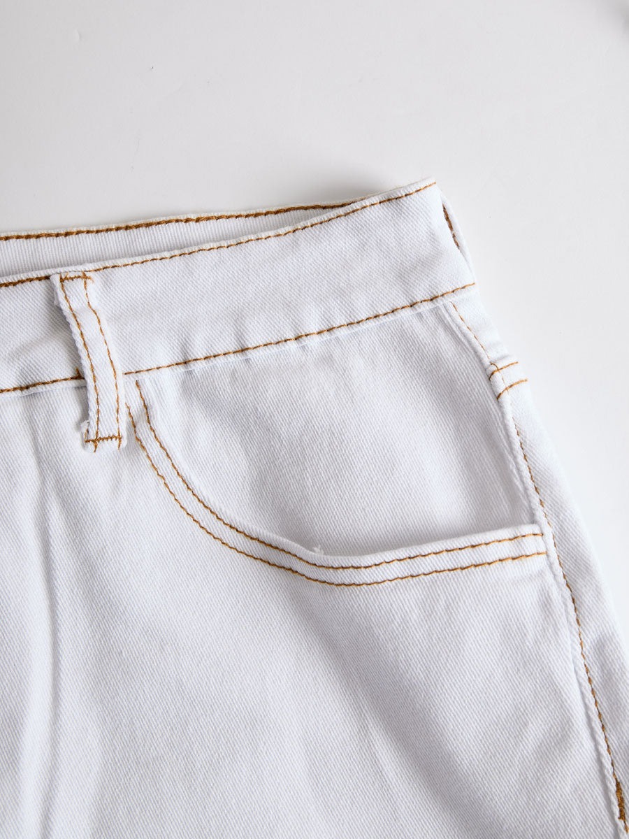 Short Denim Blanco