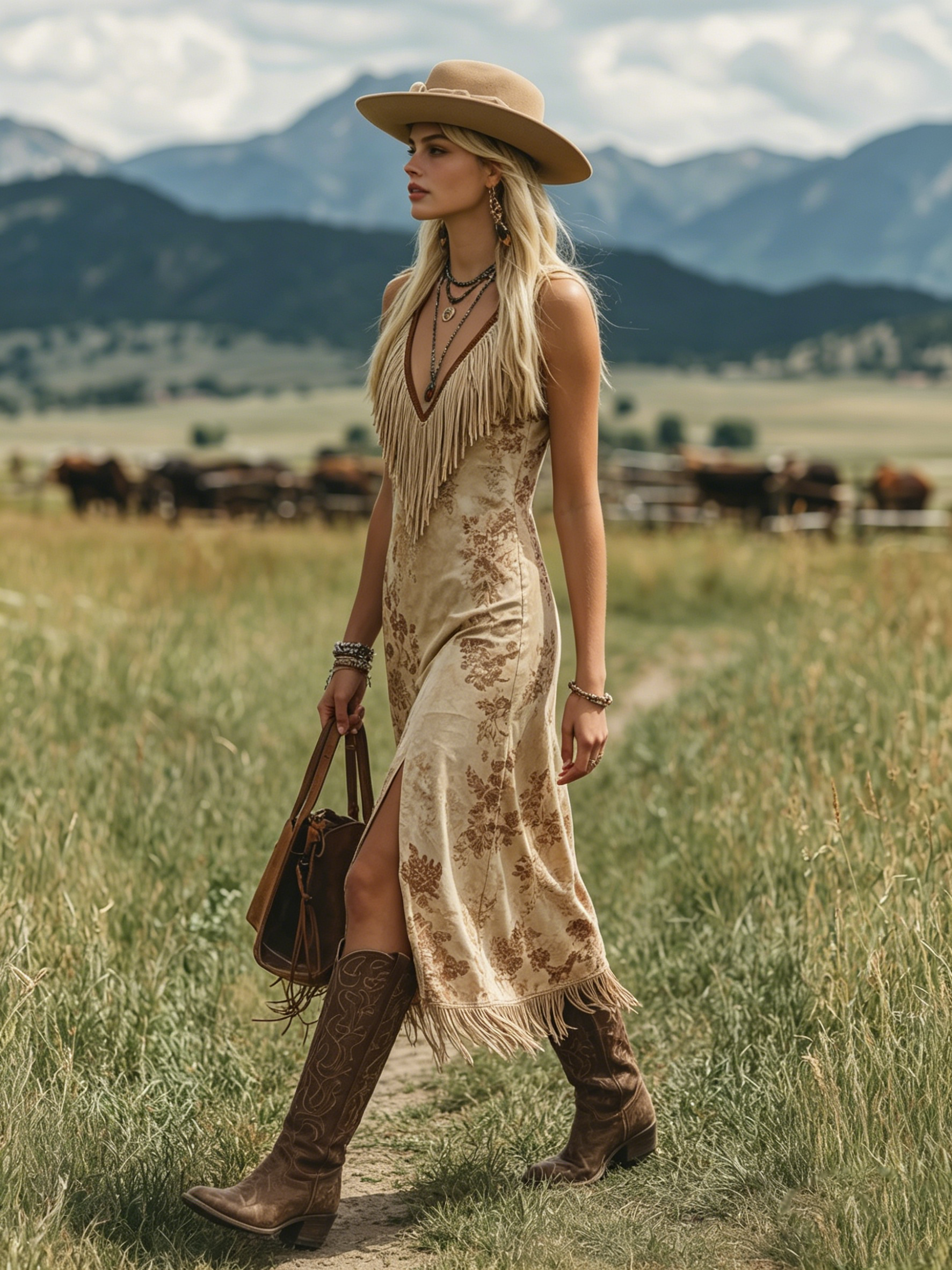 Vestido Boho con Flecos