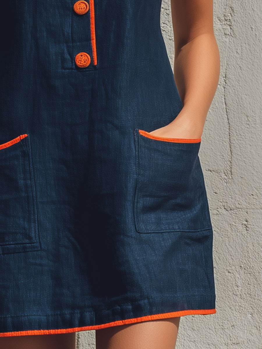 Vestido Denim Borlas