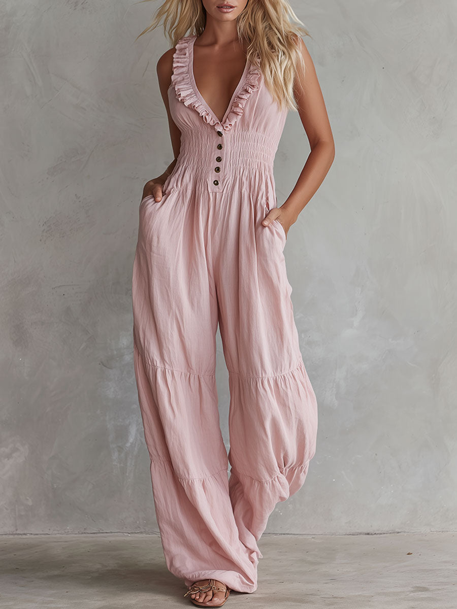 Mono Rosa con Volantes
