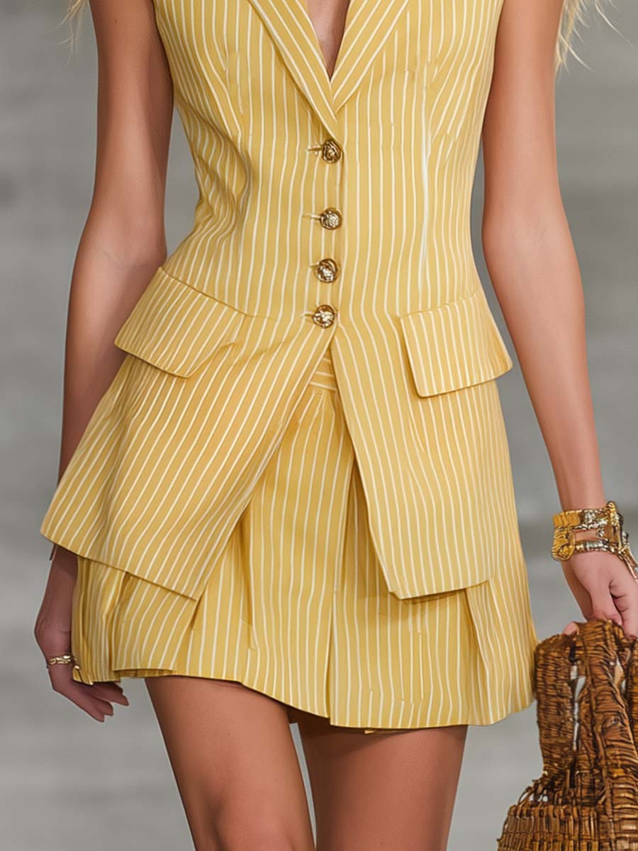 Conjunto Rayas Amarillas