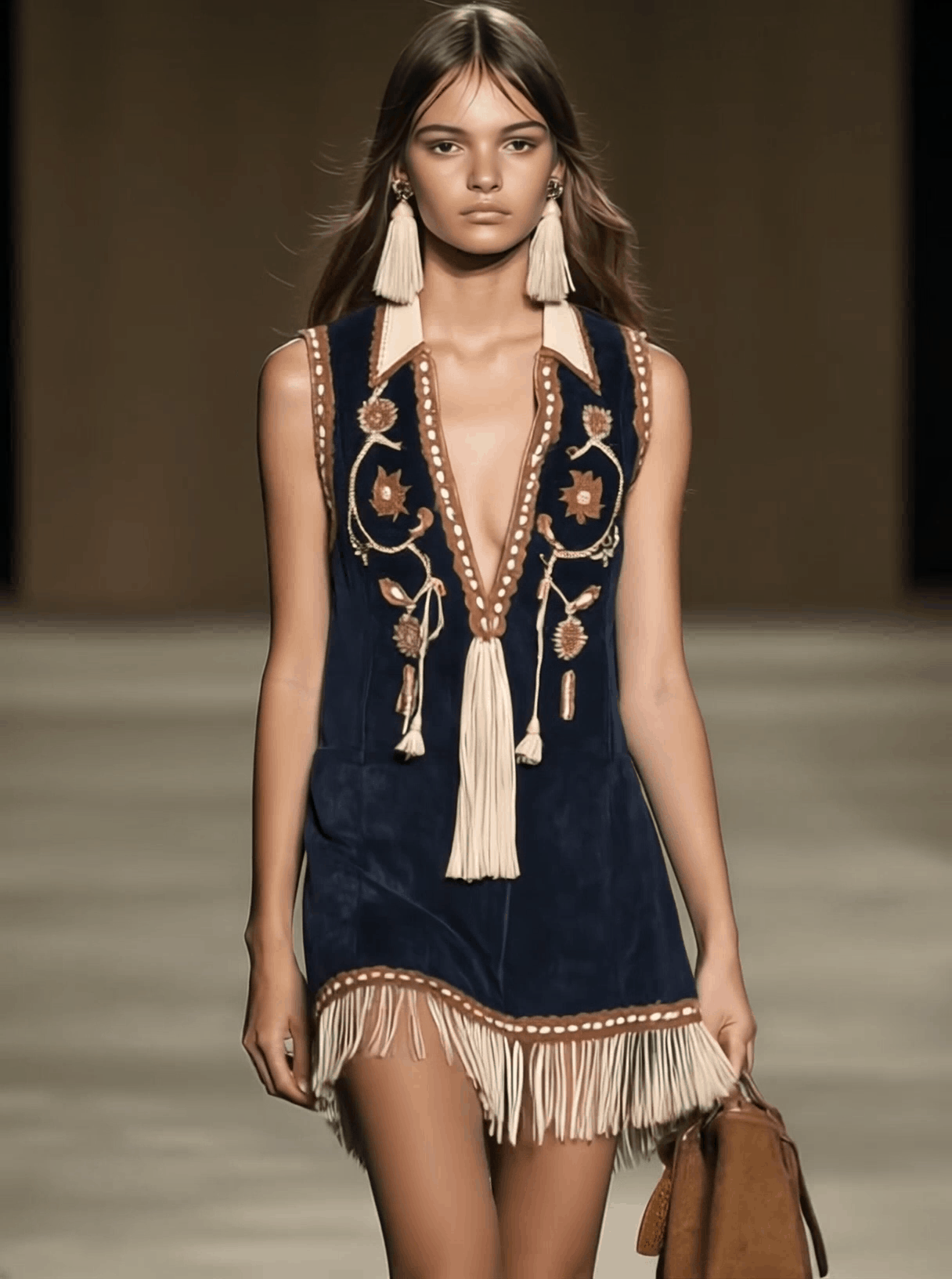 Vestido Mini Western Bordado