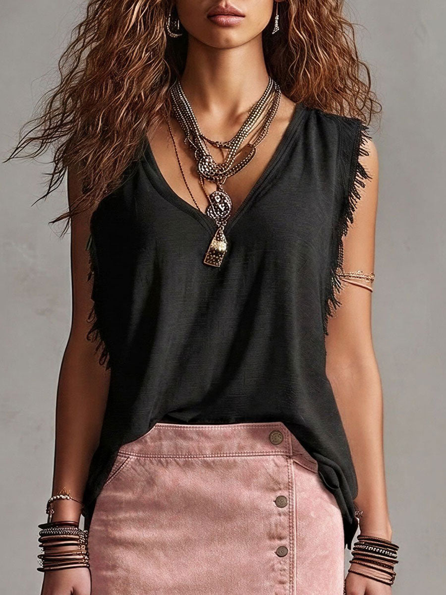 Top Deshilachado Western
