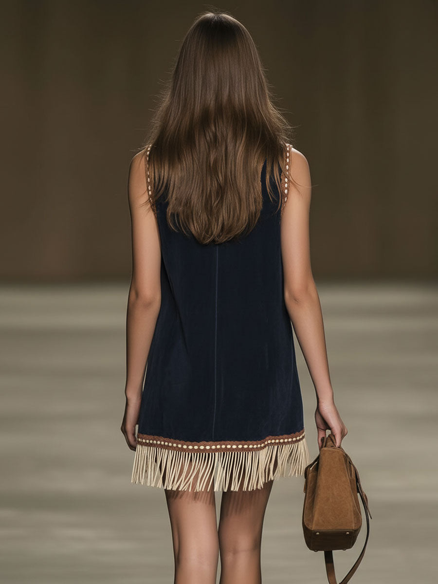 Vestido Mini Western Bordado