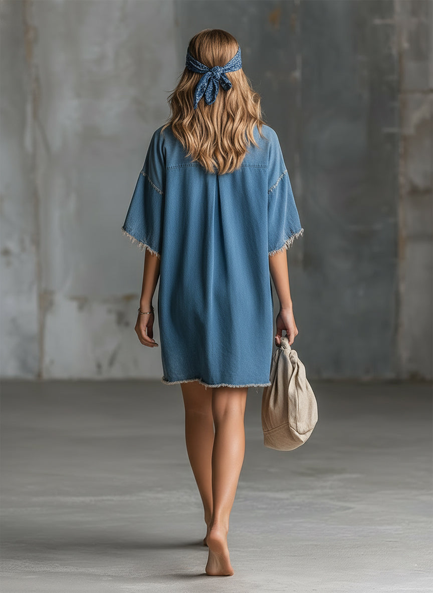 Vestido Mini Denim Azul
