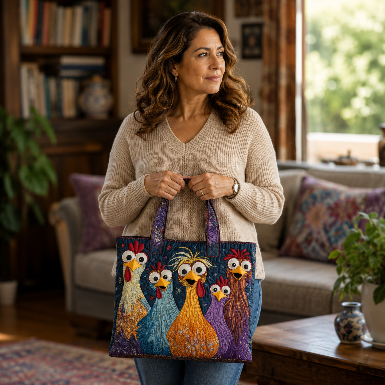 Bolso Artesanal | Cinco Gallinas Coloridas