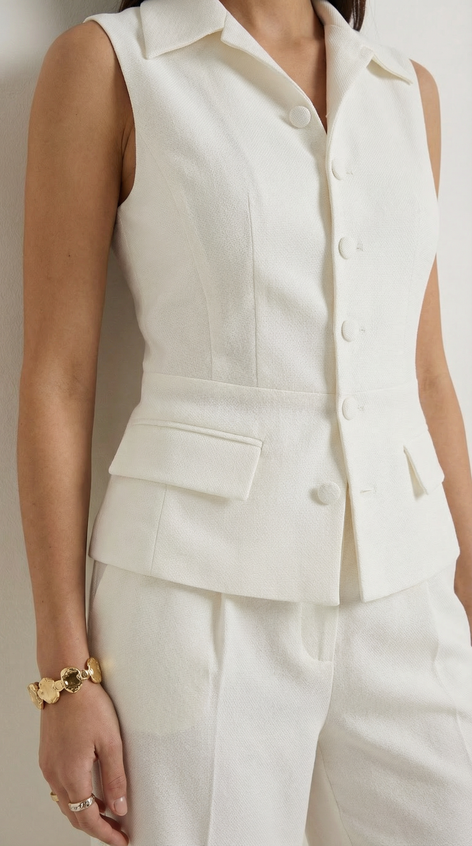 Conjunto de chaleco y pantalones de corte a medida