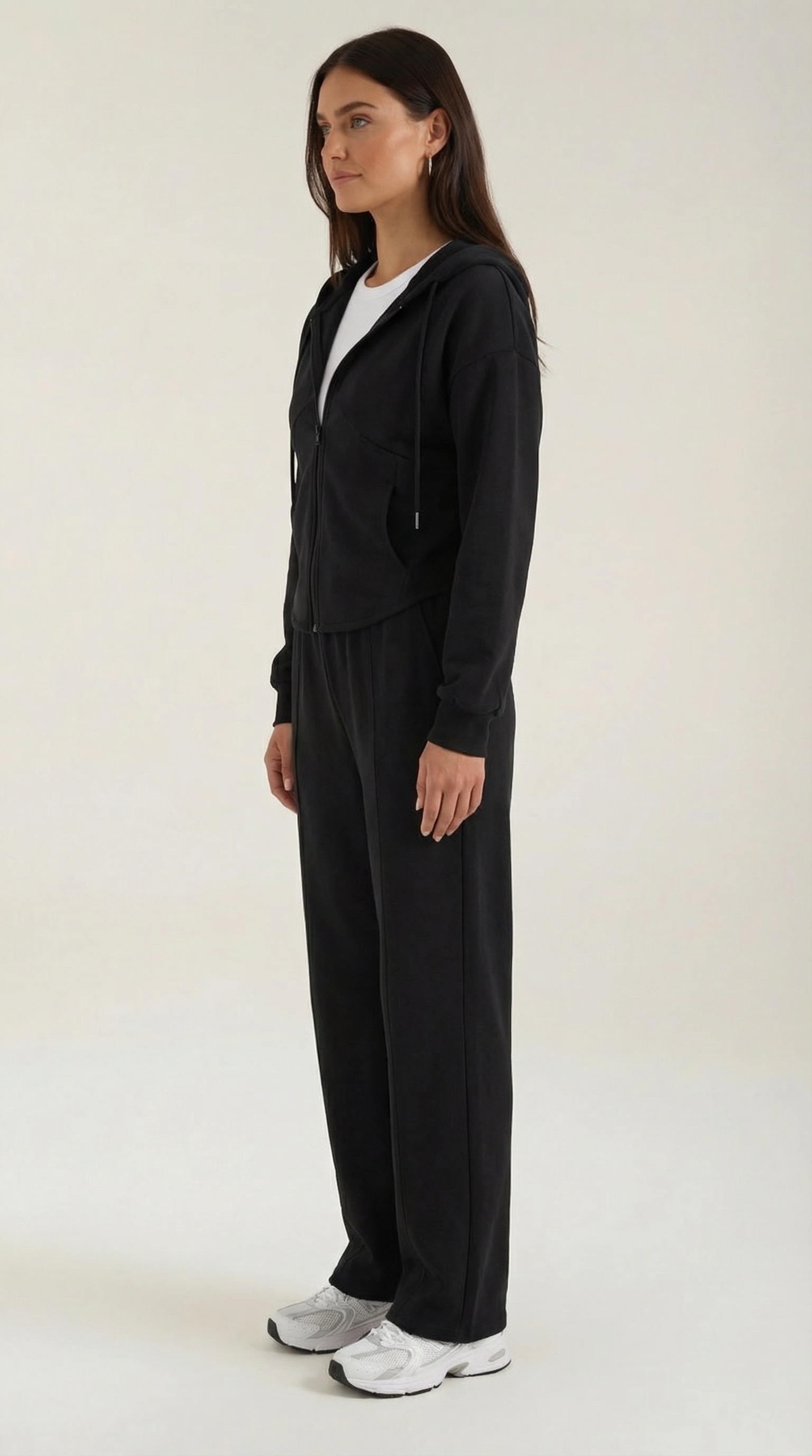 Conjunto de sudadera con pantalones amplios de estilo relajado