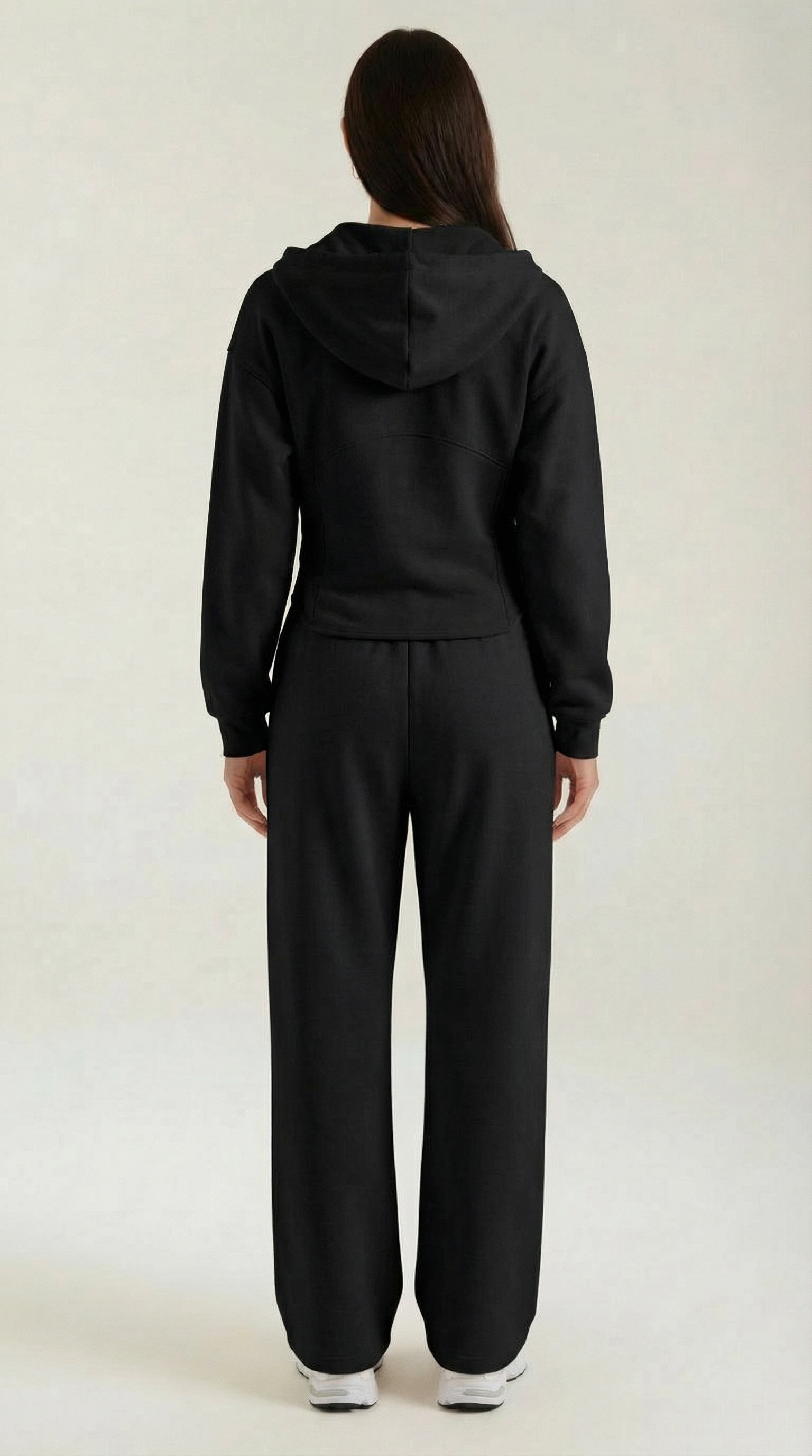 Conjunto de sudadera con pantalones amplios de estilo relajado