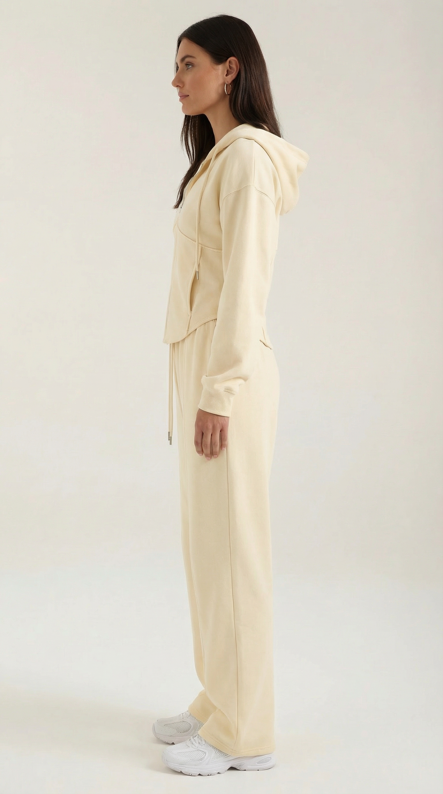 Conjunto de sudadera con pantalones amplios de estilo relajado