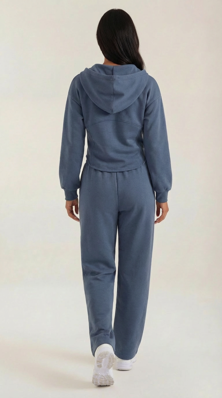 Conjunto de sudadera con pantalones amplios de estilo relajado