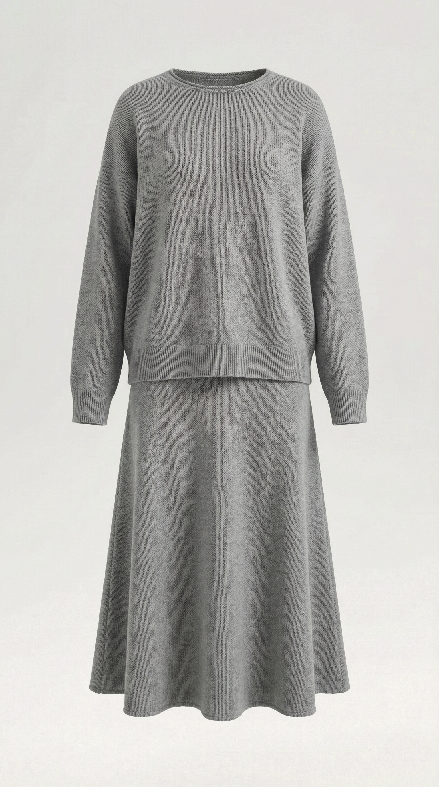 Conjunto de suéter y falda de silueta elegante