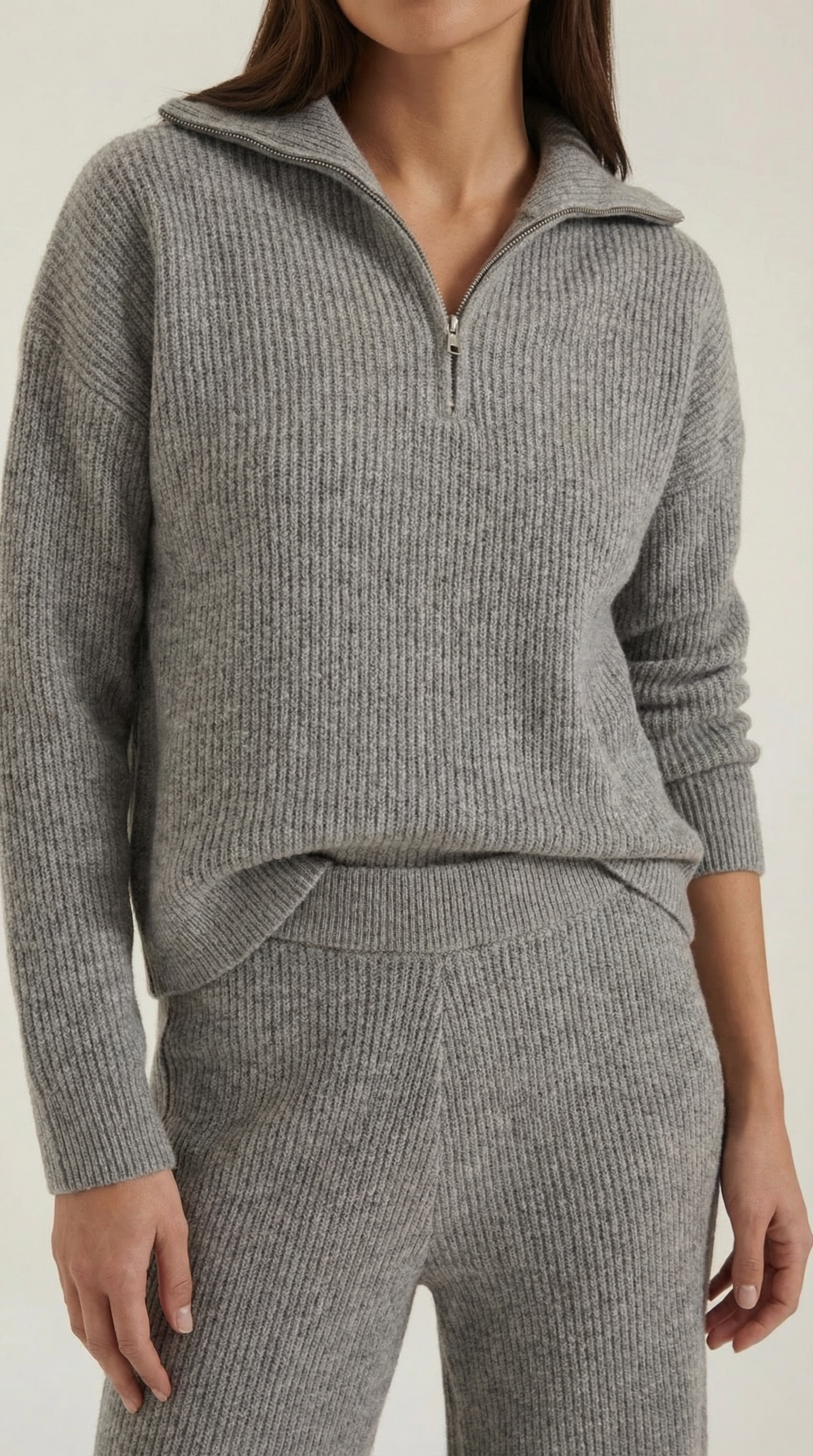 Conjunto lounge de punto suave y cómodo
