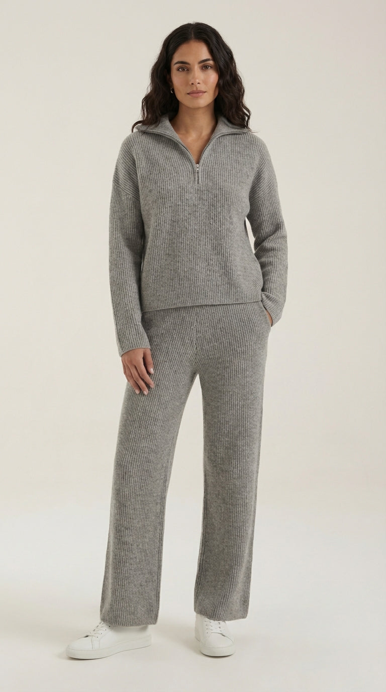 Conjunto lounge de punto suave y cómodo