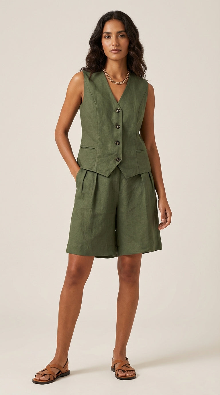 Conjunto relajado de estética natural