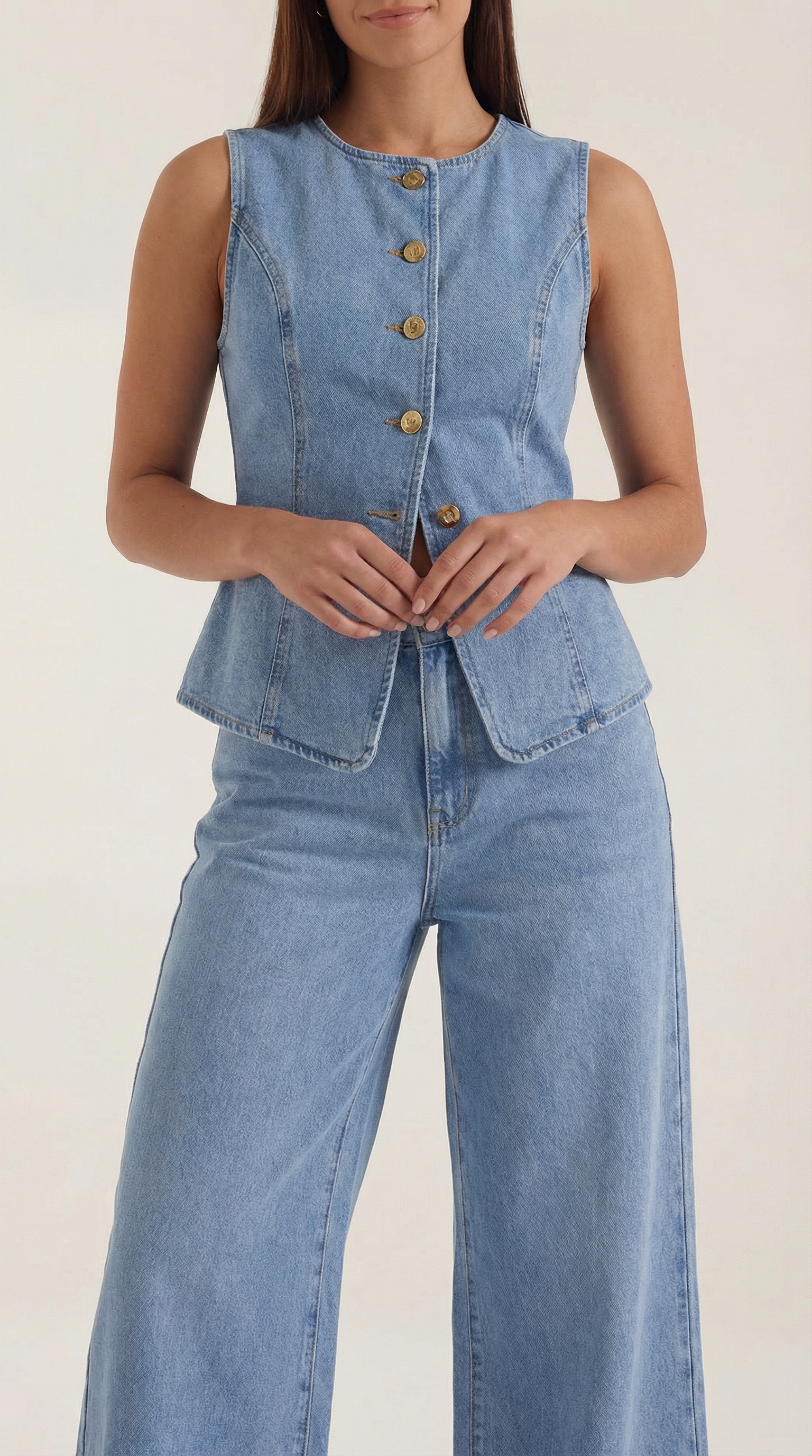 Conjunto vaquero coordinado de estilo moderno