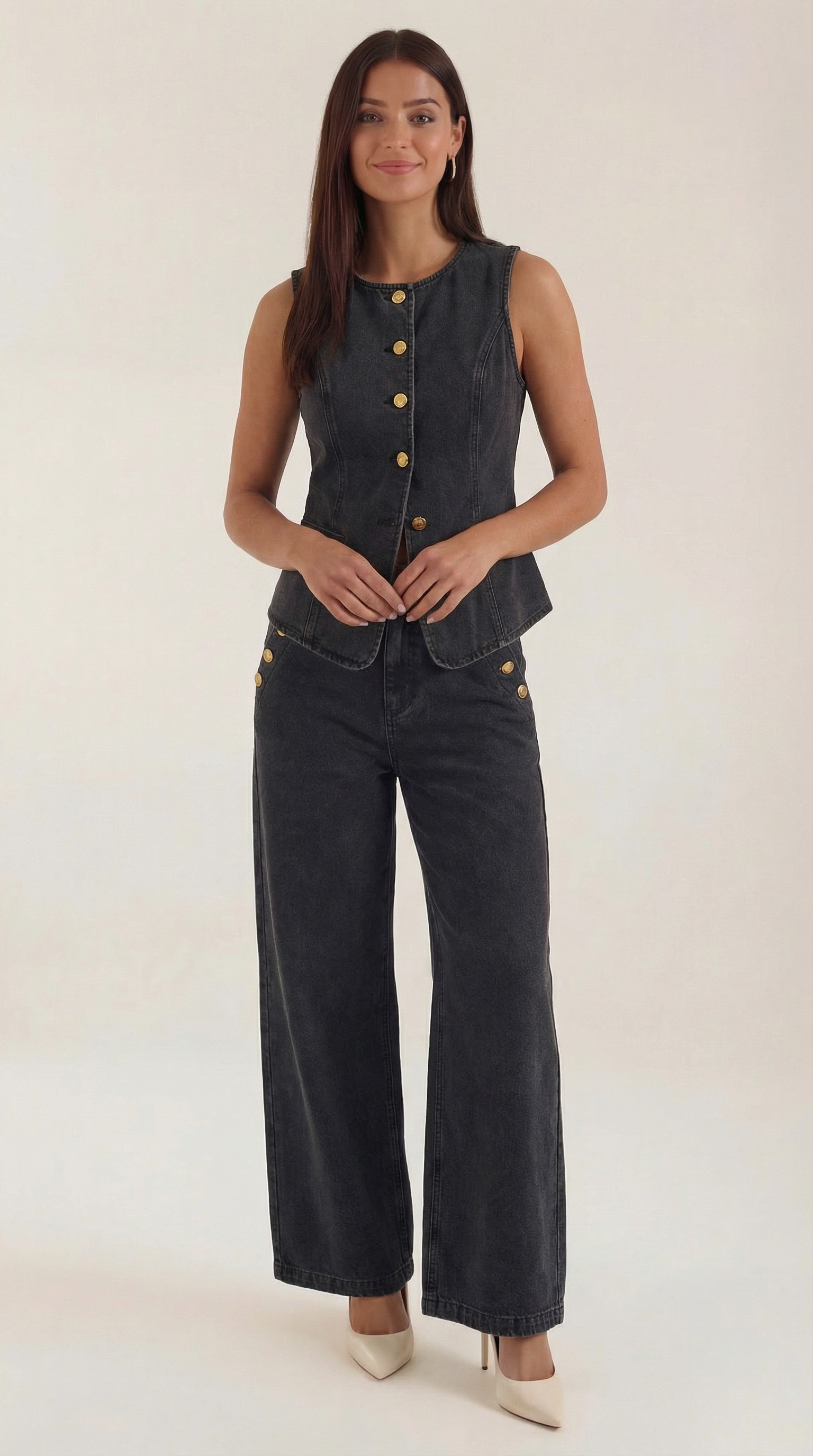 Conjunto vaquero coordinado de estilo moderno