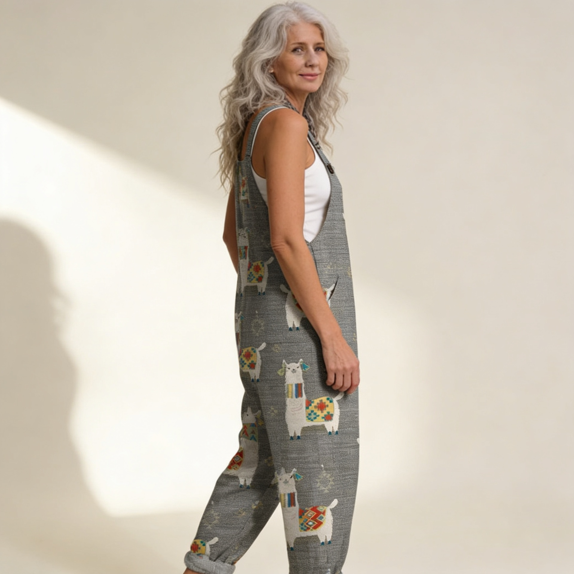 Estela | Peto con llamas bohemias grises