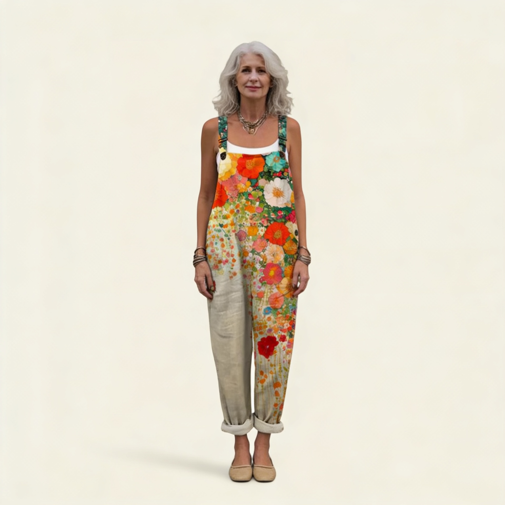 Eva | Peto con flores artísticas resplandecientes