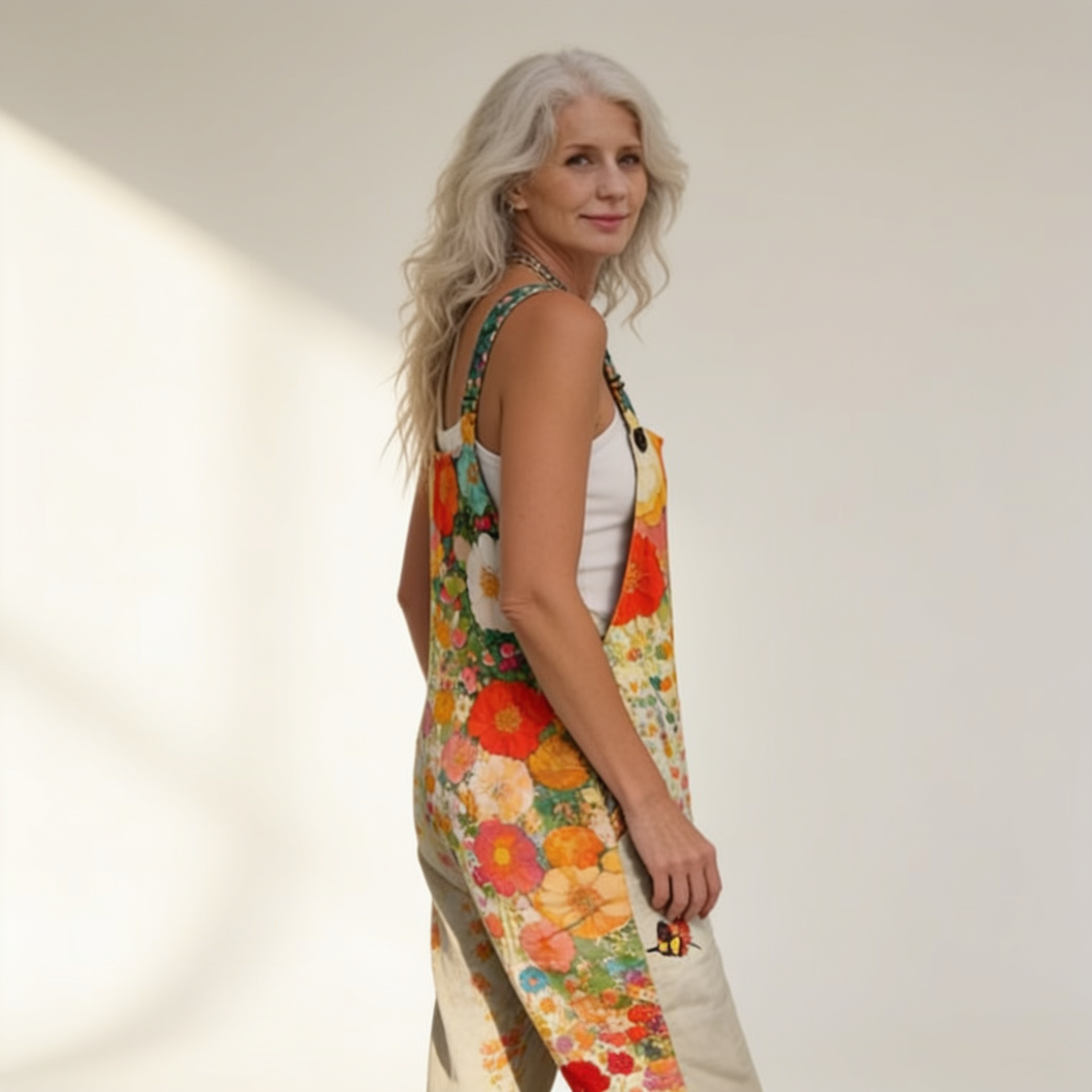 Eva | Peto con flores artísticas resplandecientes