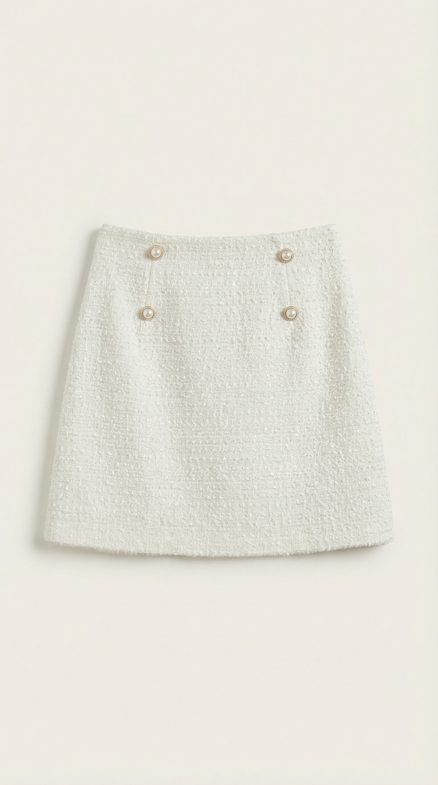 Falda blanca de silueta limpia