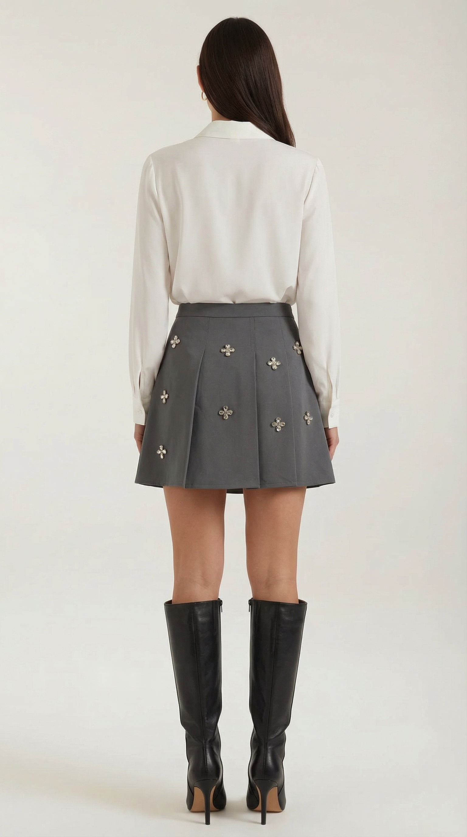 Falda de punto con textura suave y femenina