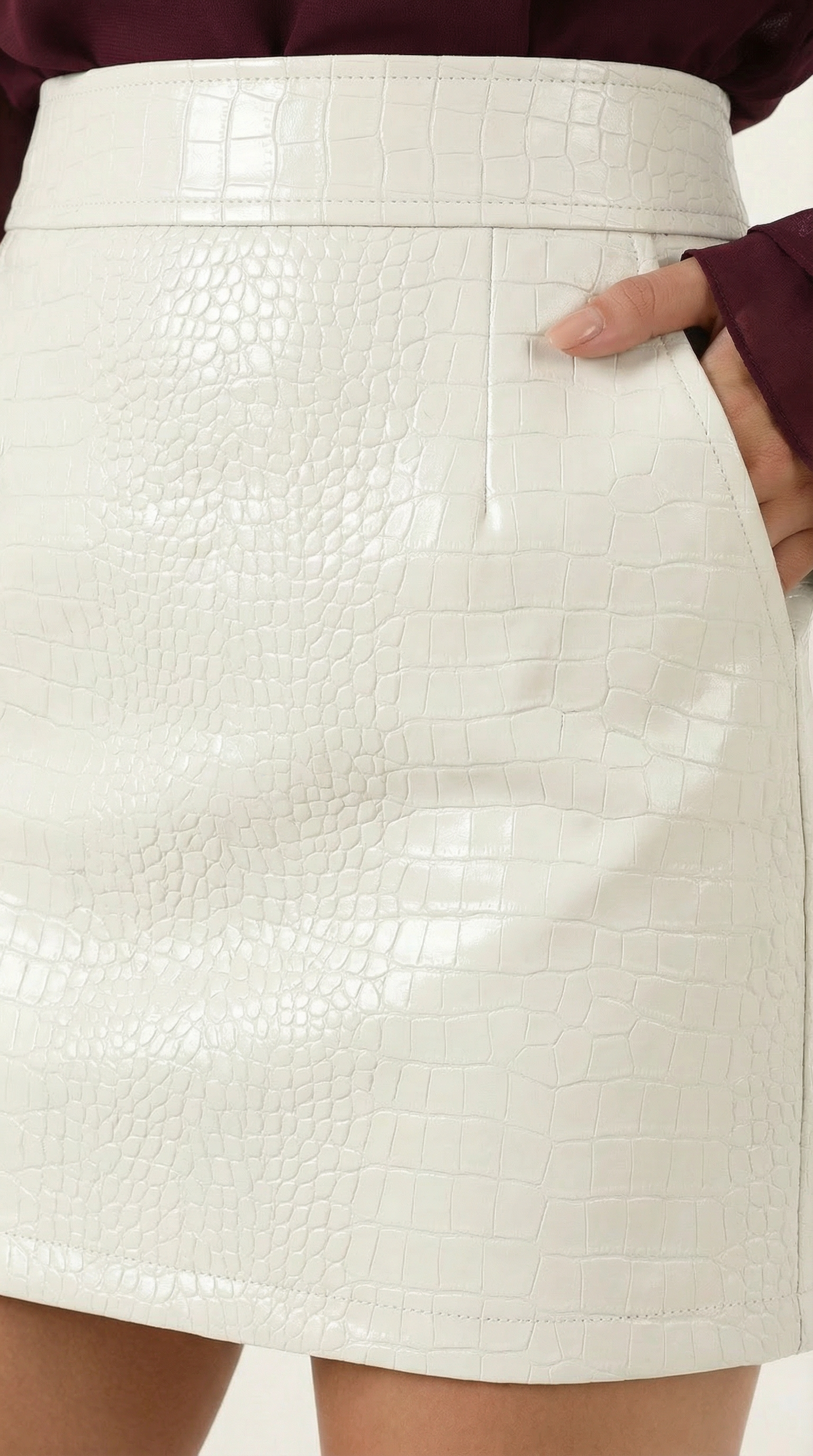 Falda en línea A de silueta elegante