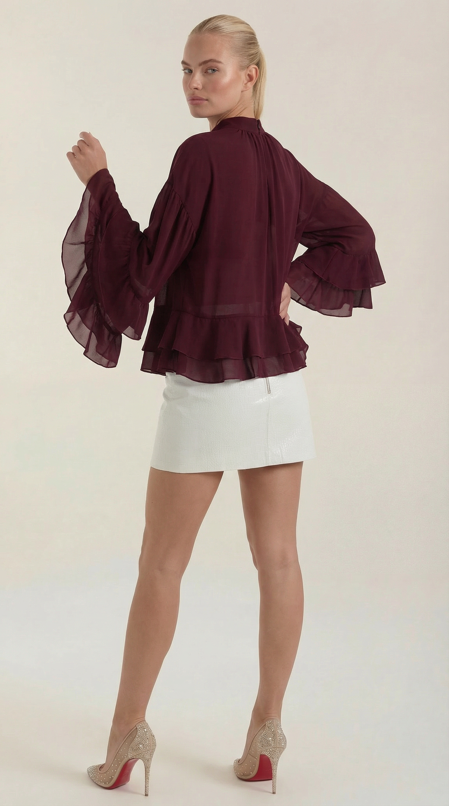 Falda en línea A de silueta elegante