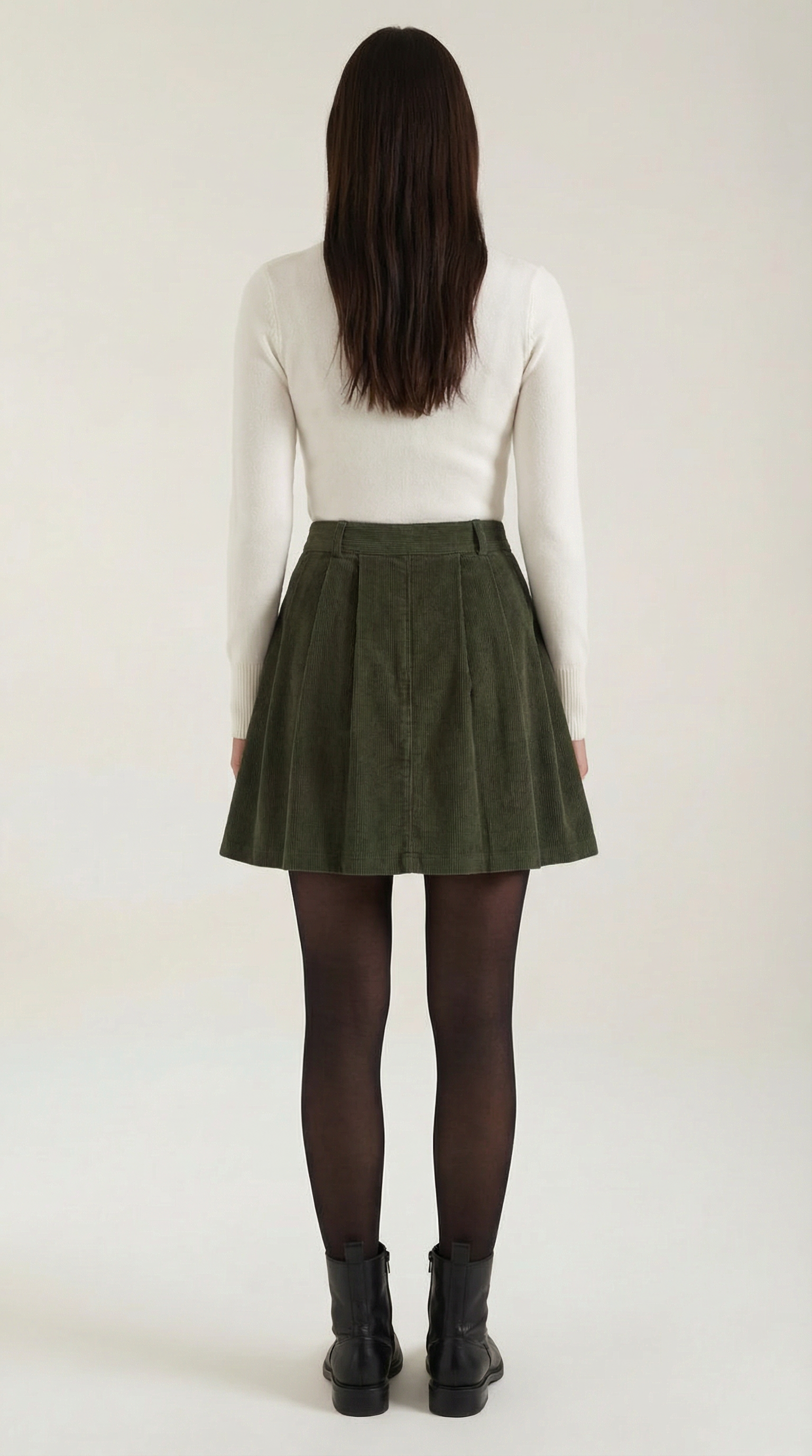 Falda plisada en línea A de movimiento fluido