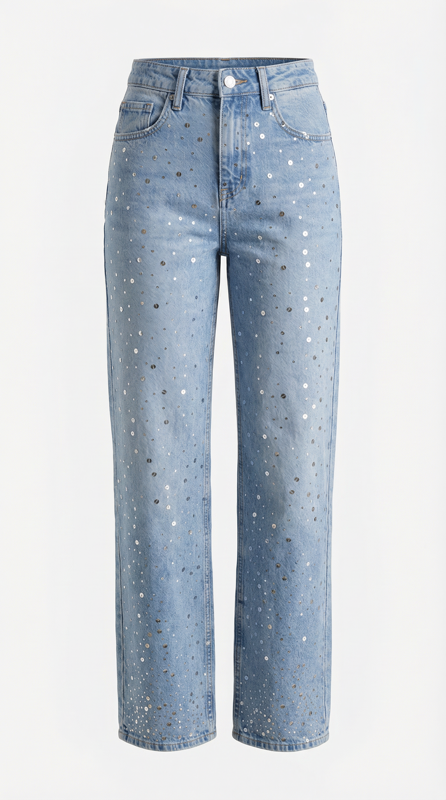Jeans baggy con detalle brillante
