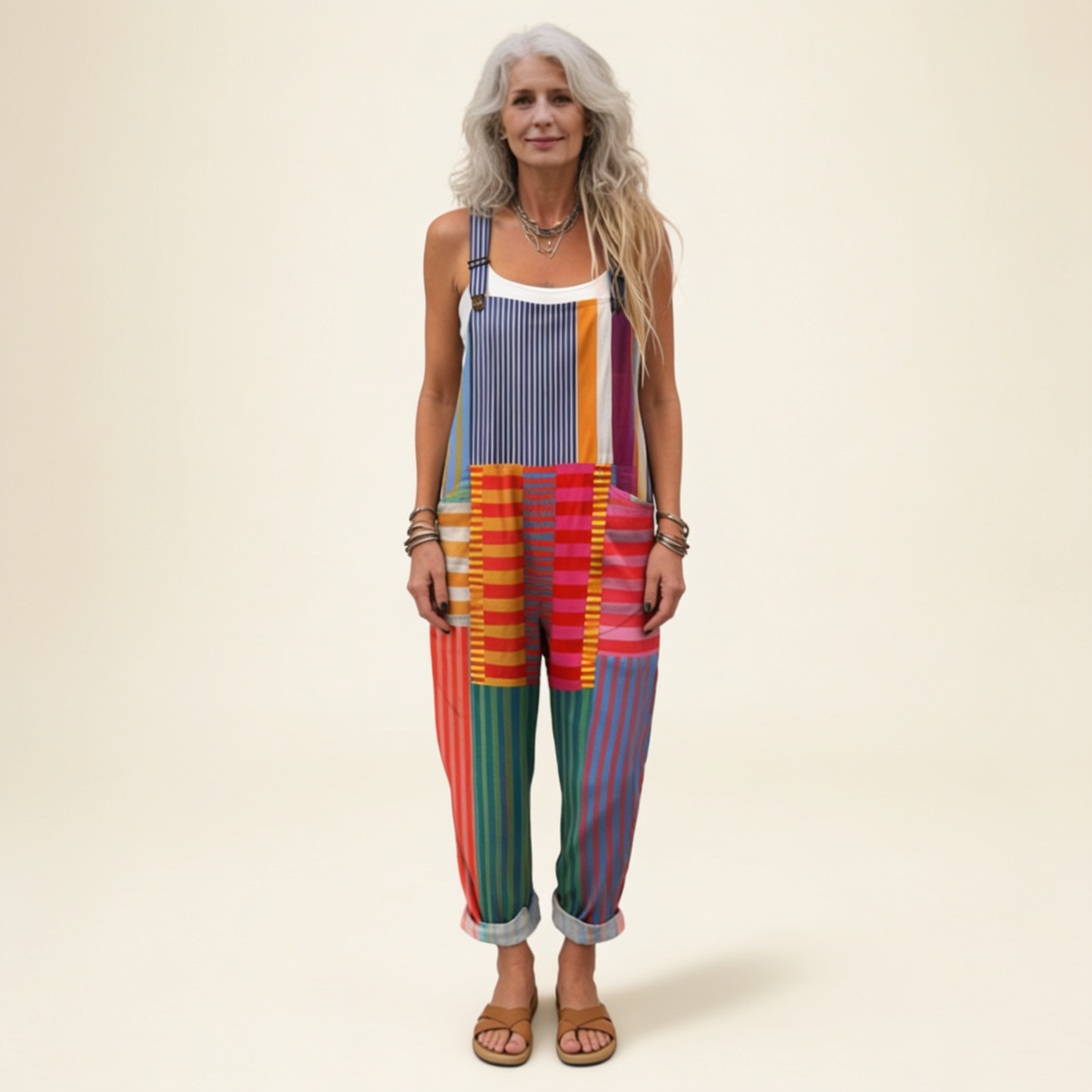 Manon | Peto con rayas artísticas y coloridas