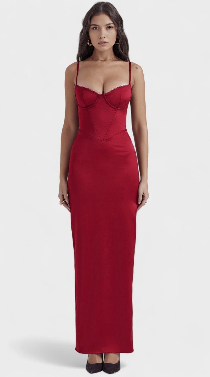 Maxivestido de silueta fluida con caída suave