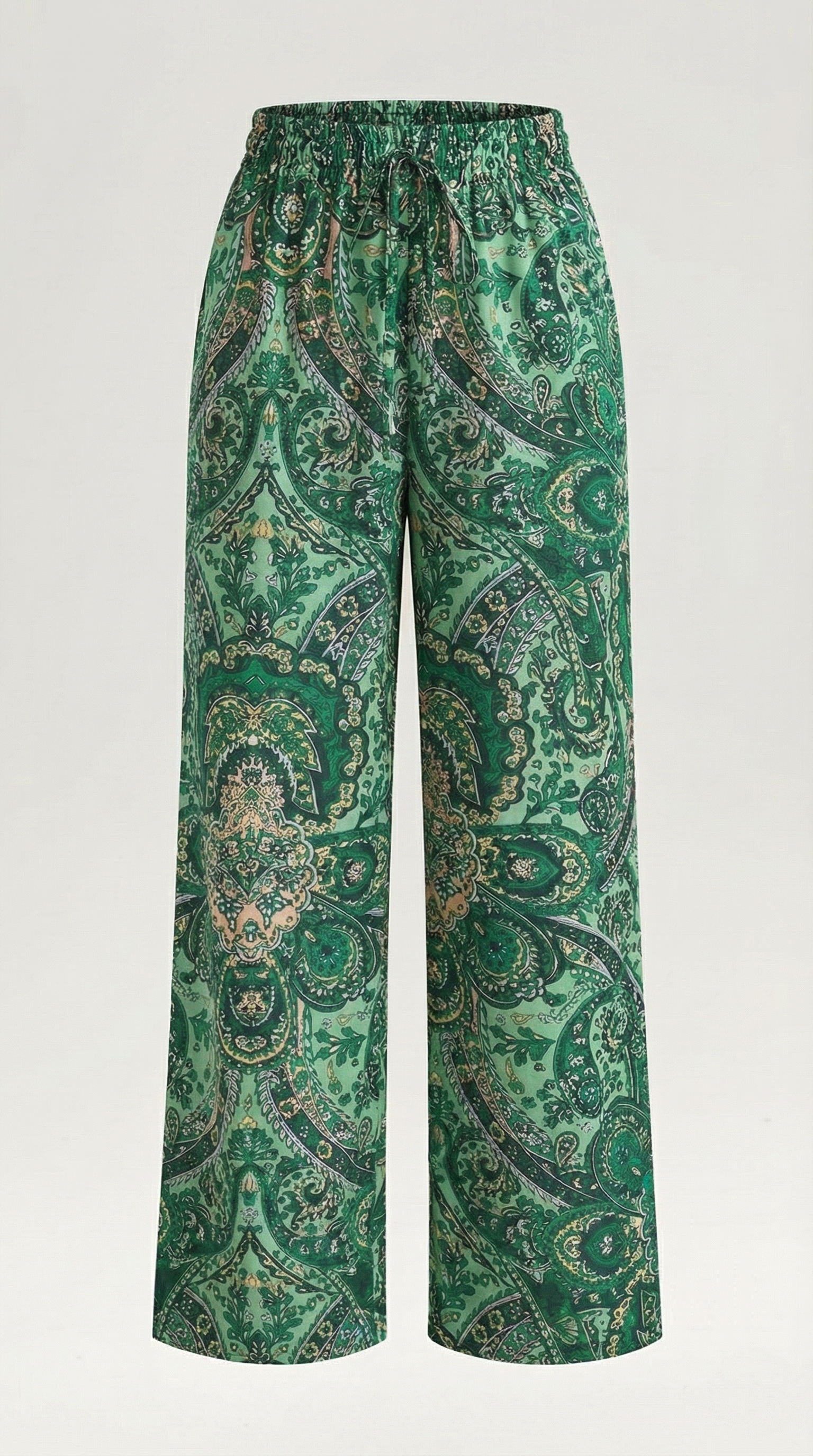 Pantalón con estampado paisley de inspiración bohemia