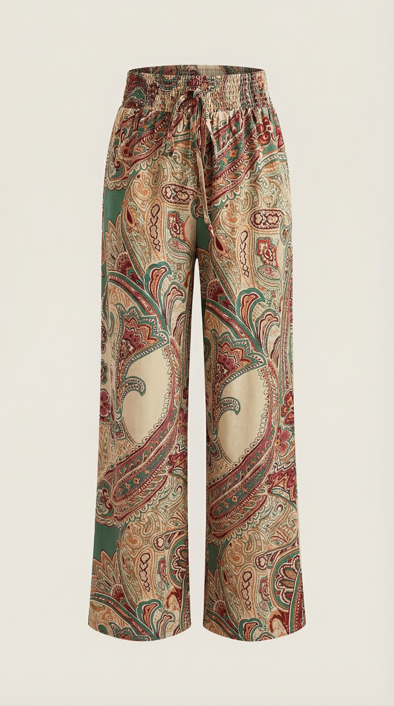Pantalón con estampado paisley de inspiración bohemia