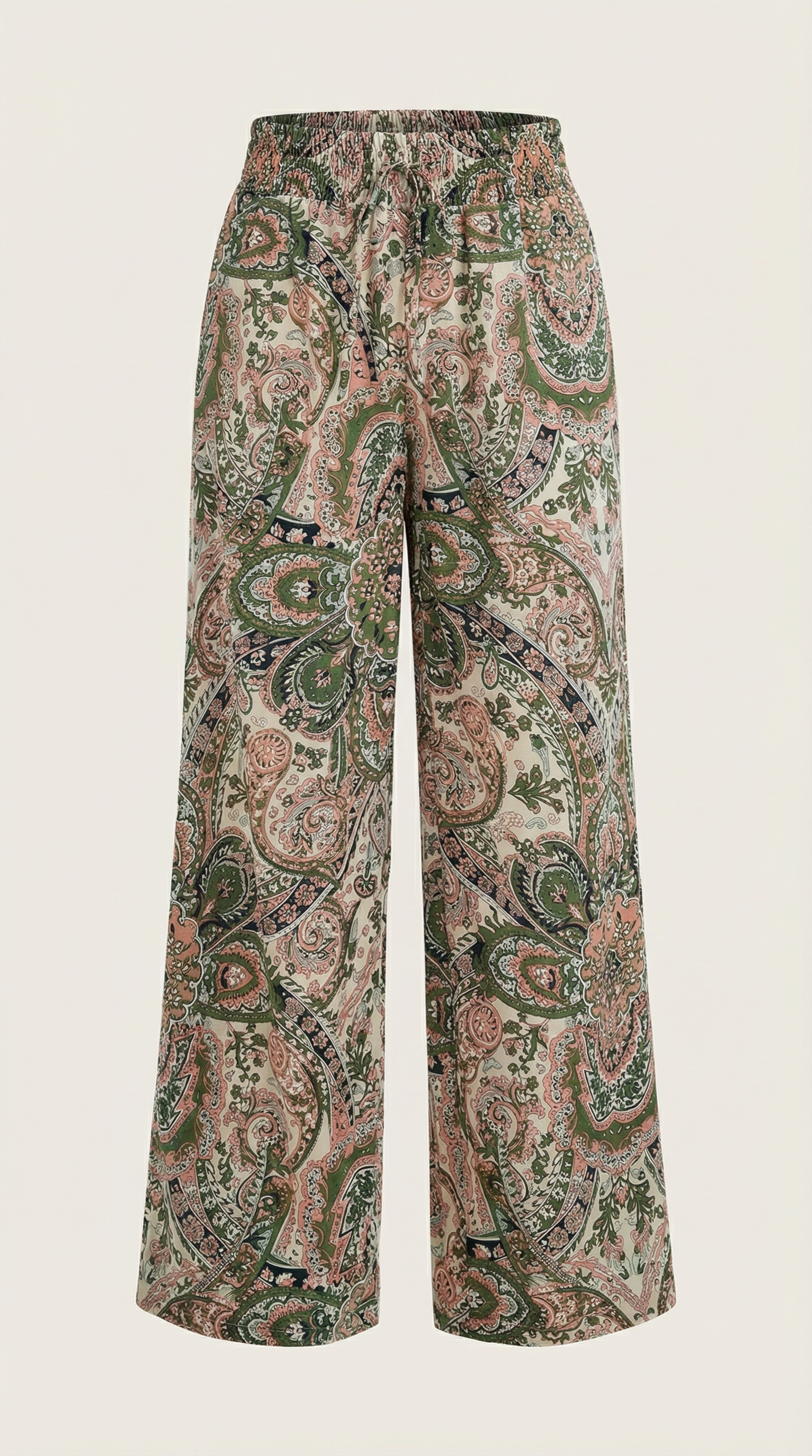 Pantalón con estampado paisley de inspiración bohemia