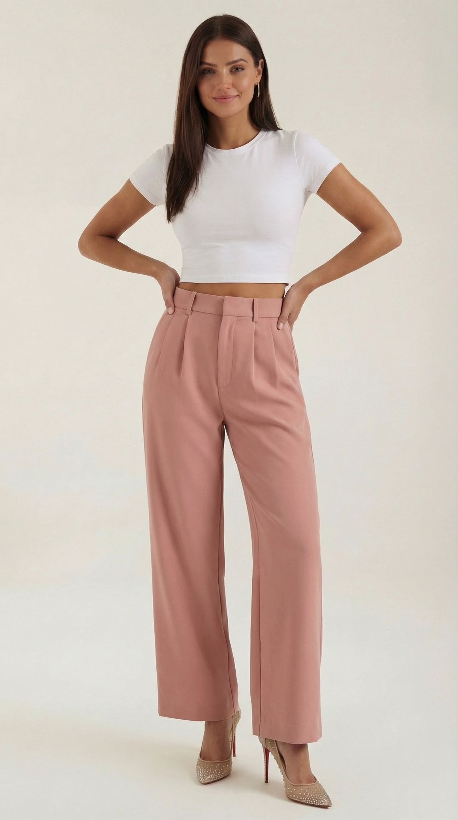 Pantalón de pierna ancha de caída fluida