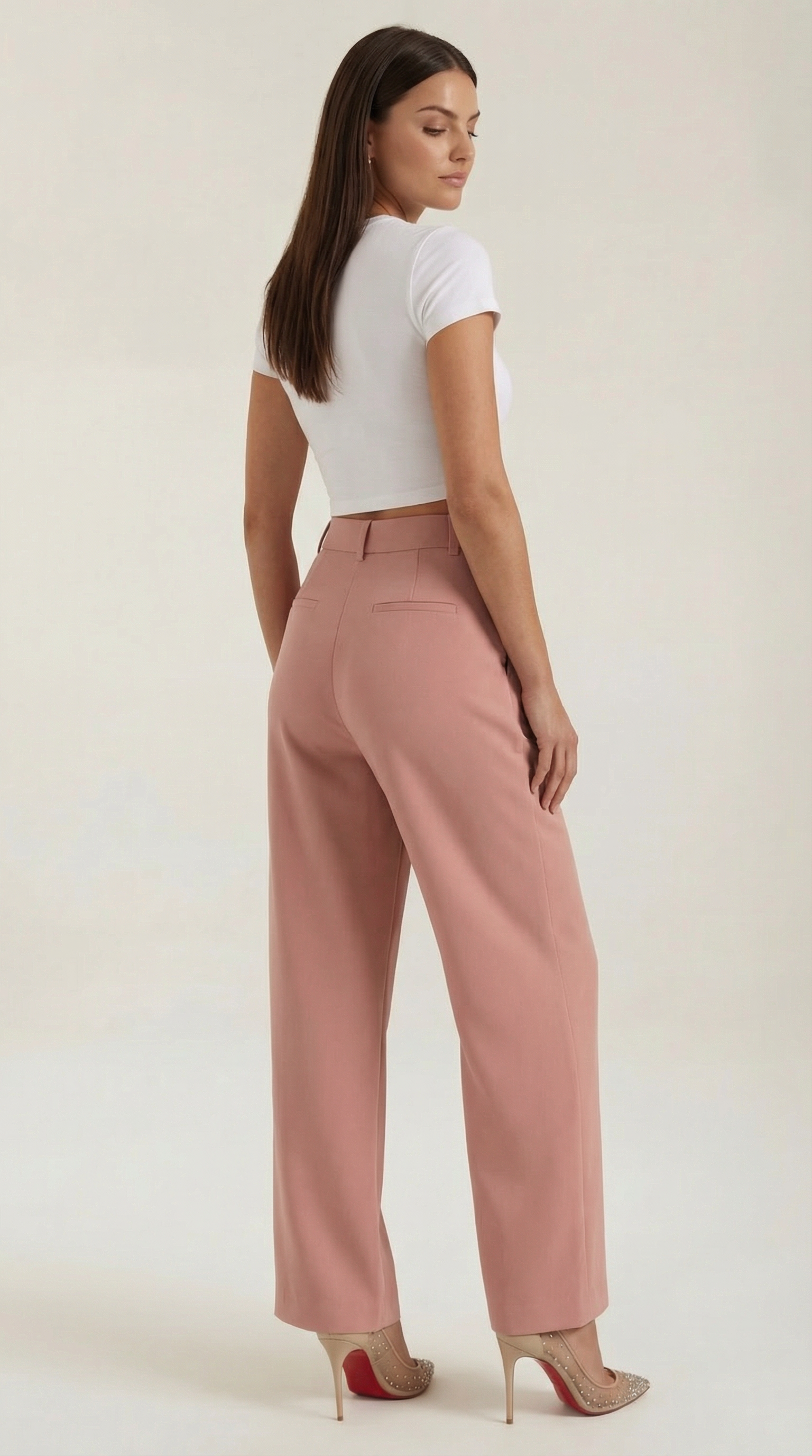 Pantalón de pierna ancha de caída fluida