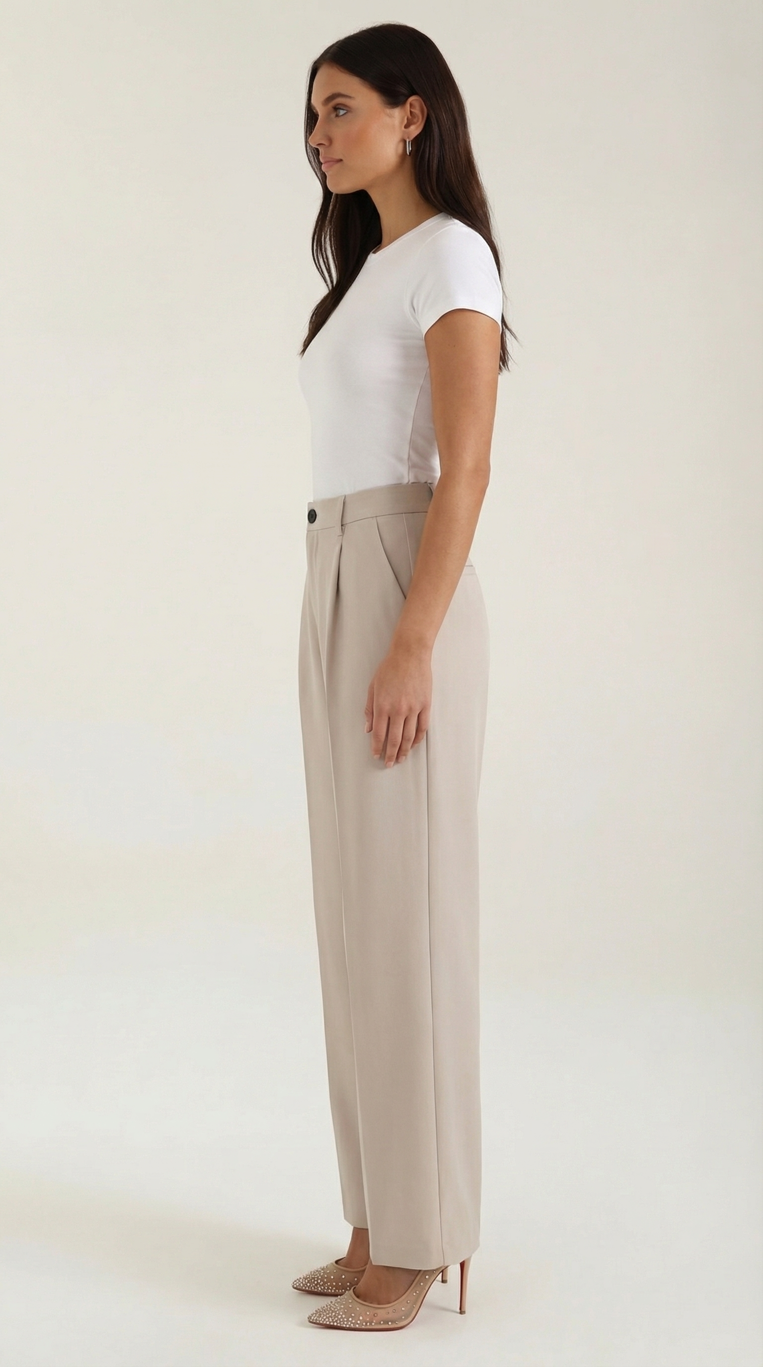 Pantalón de pierna ancha de caída fluida
