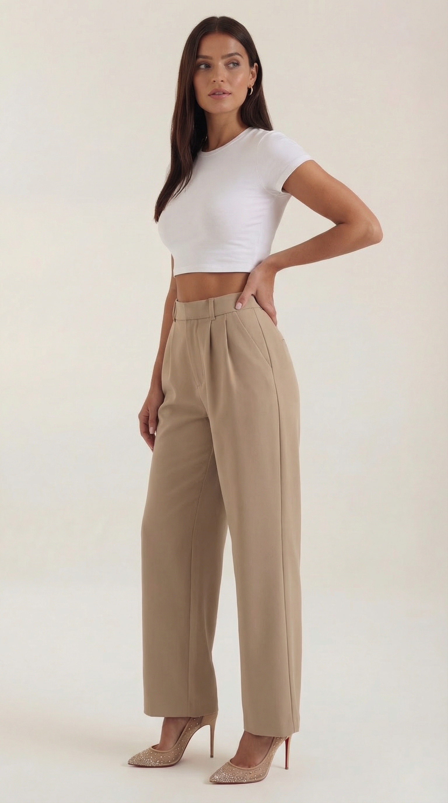 Pantalón de pierna ancha de caída fluida