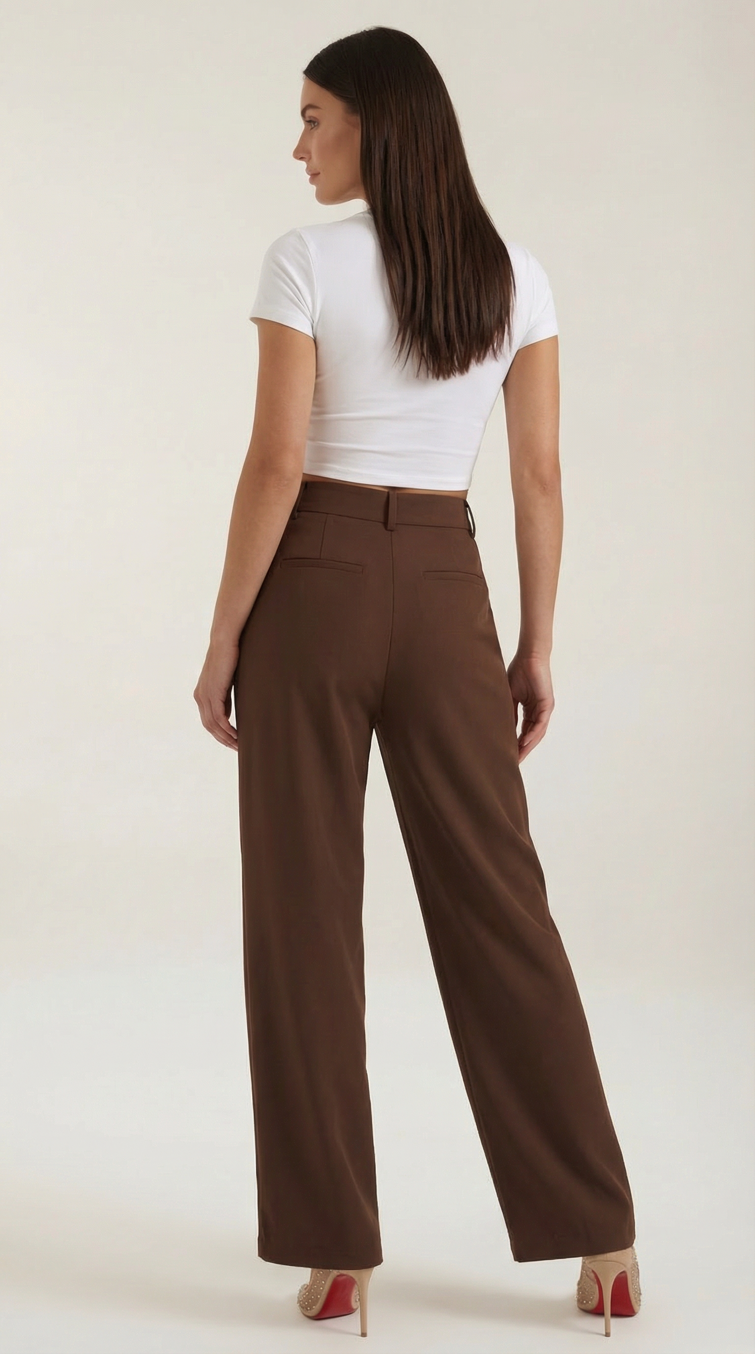Pantalón de pierna ancha de caída fluida