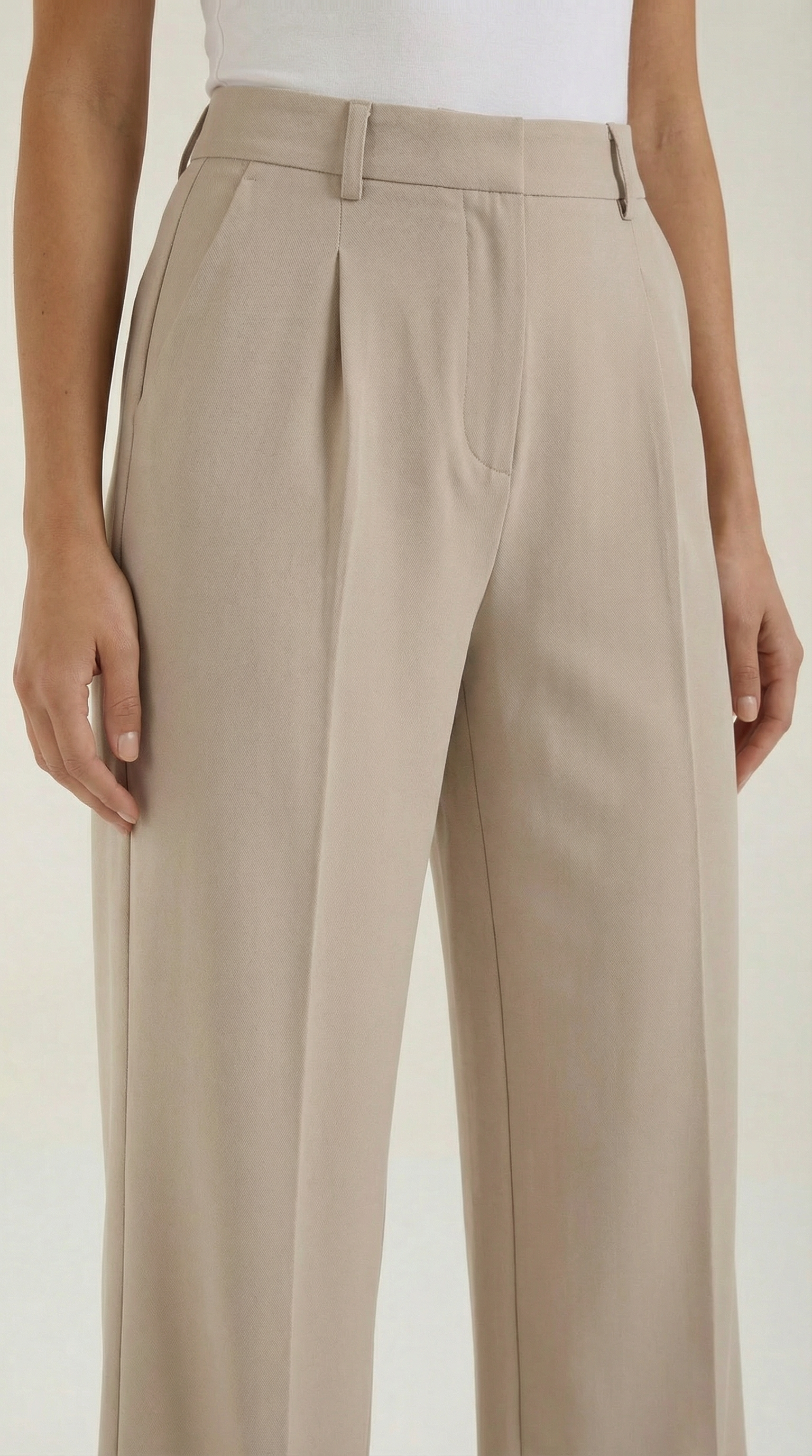 Pantalón de pierna ancha de caída fluida