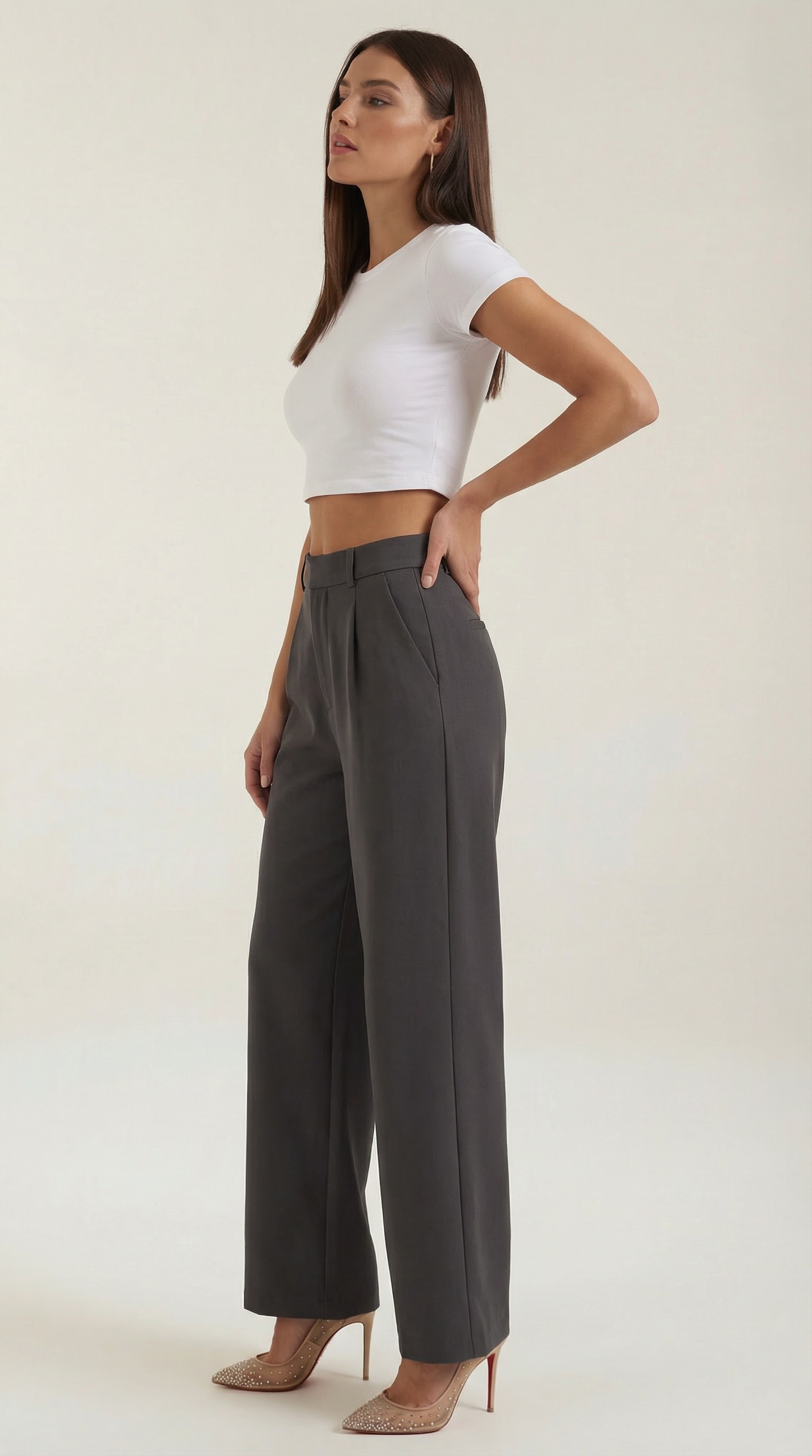 Pantalón de pierna ancha de caída fluida