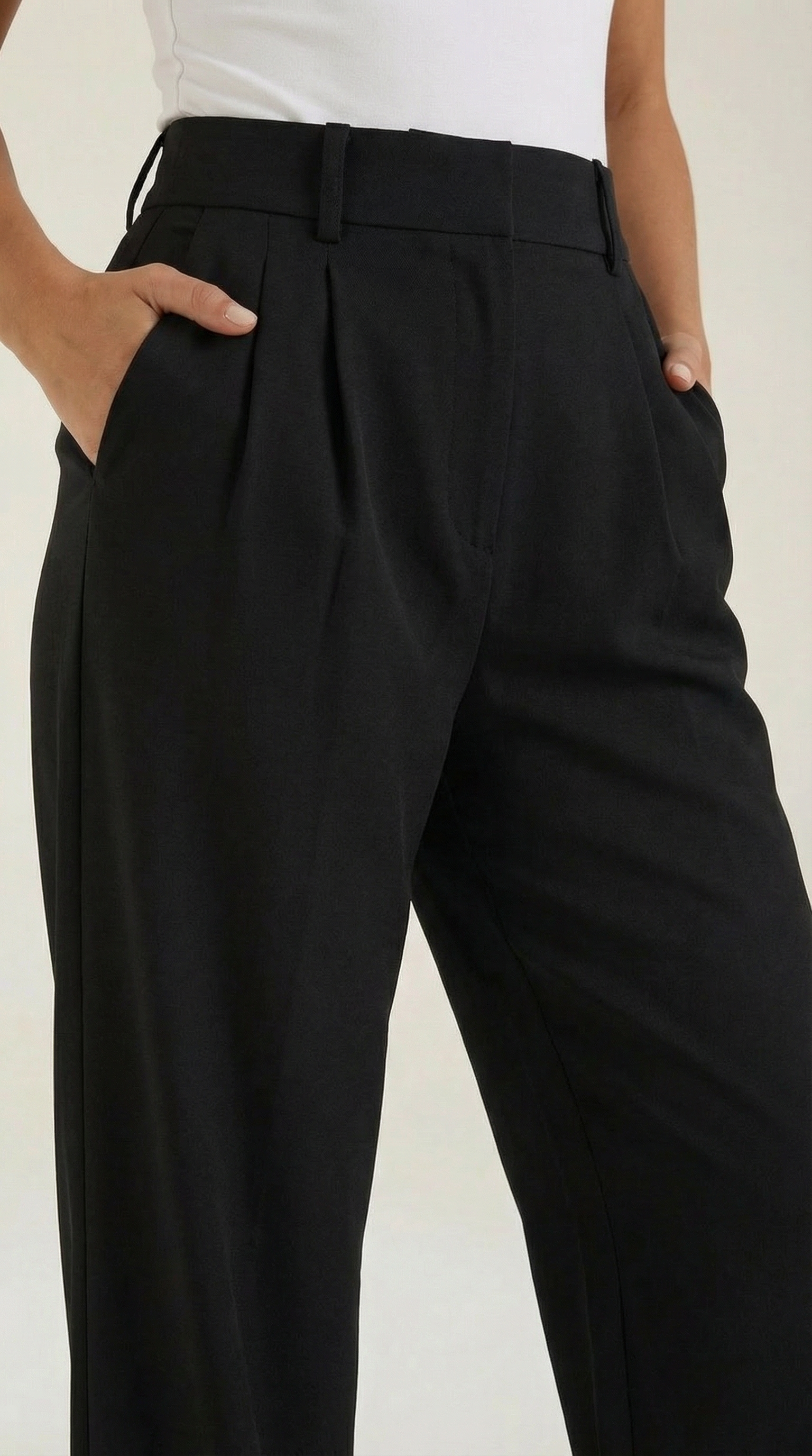 Pantalón de pierna ancha de caída fluida