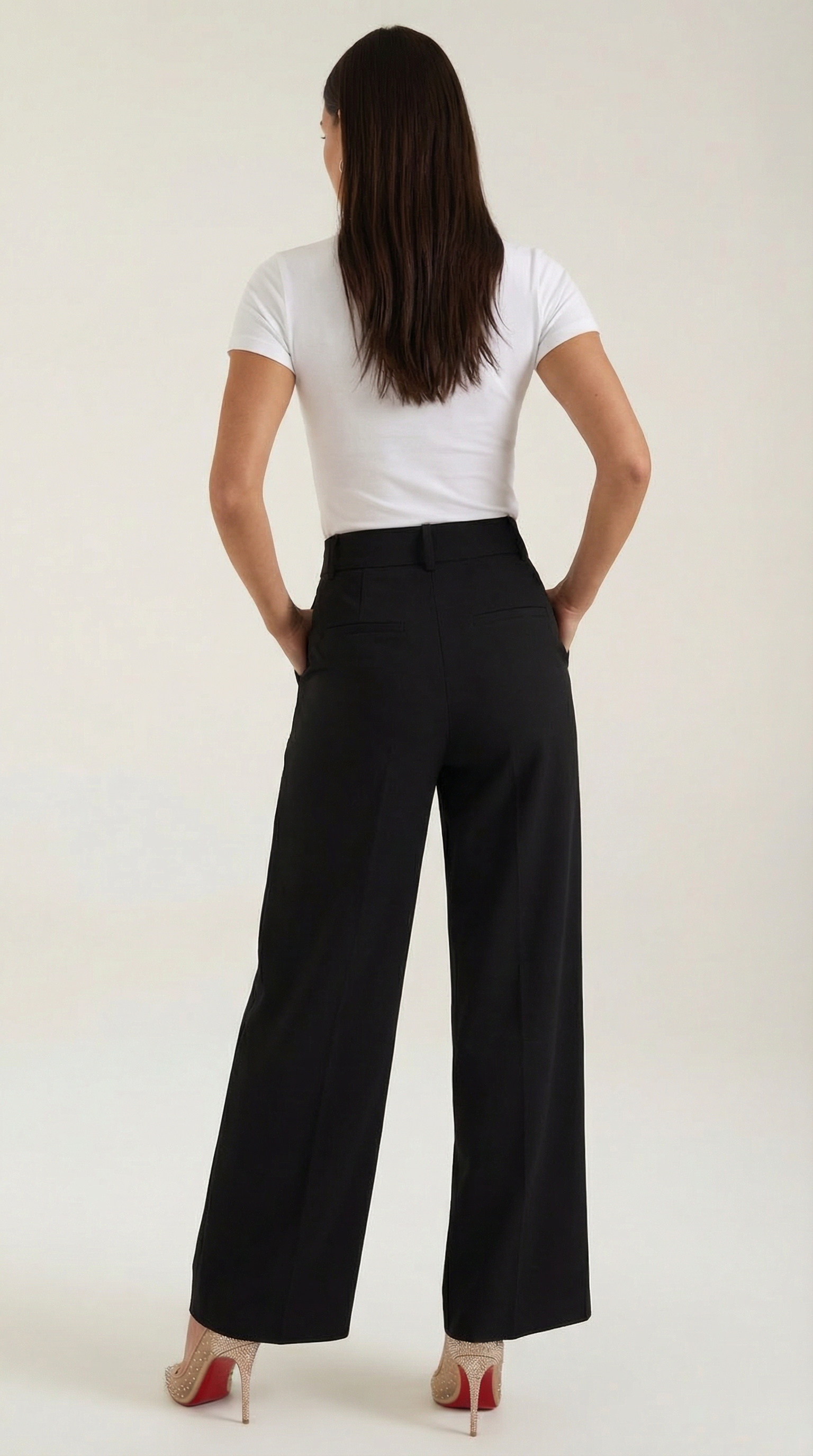 Pantalón de pierna ancha de caída fluida