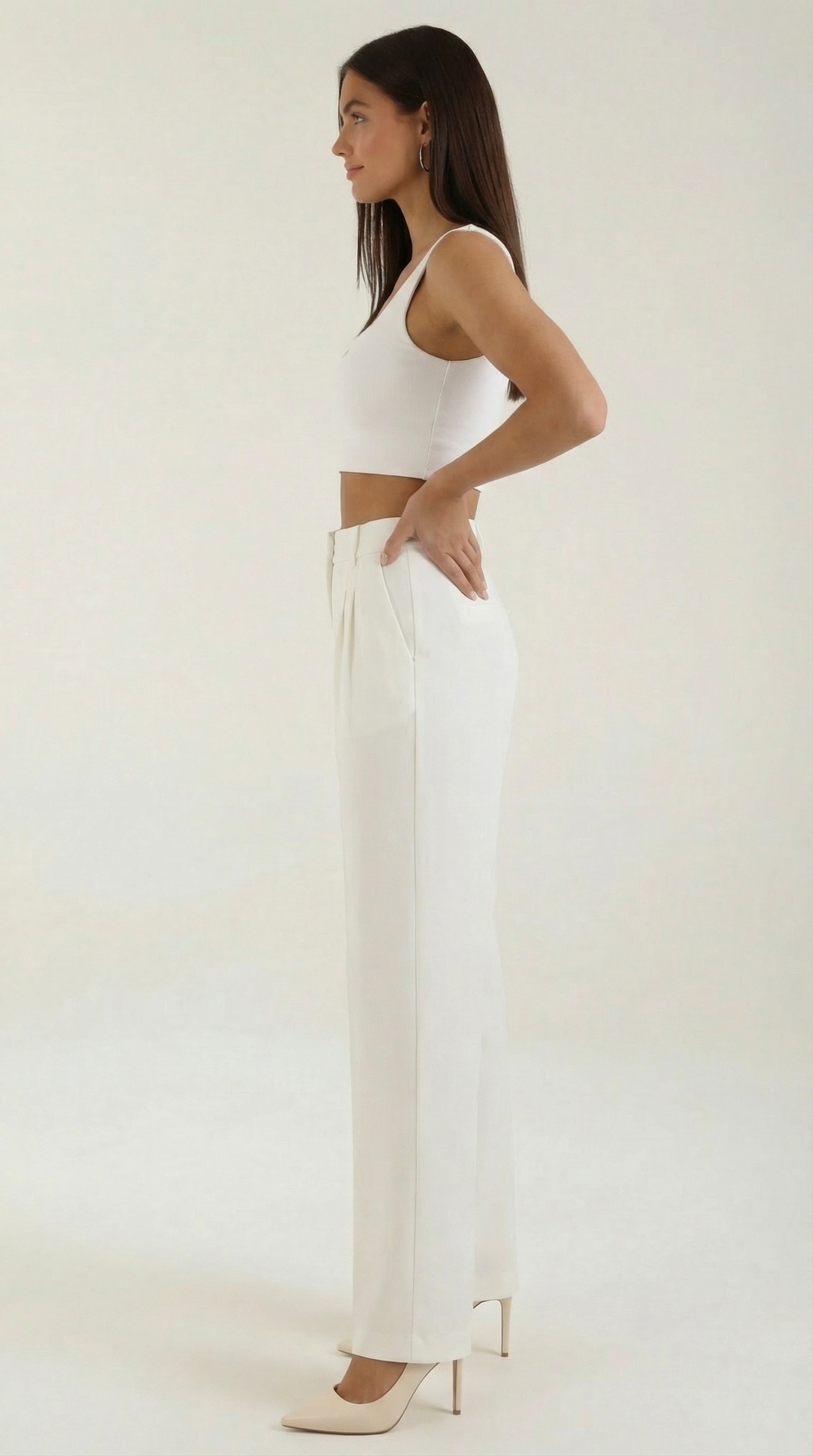 Pantalones de oficina de pierna ancha