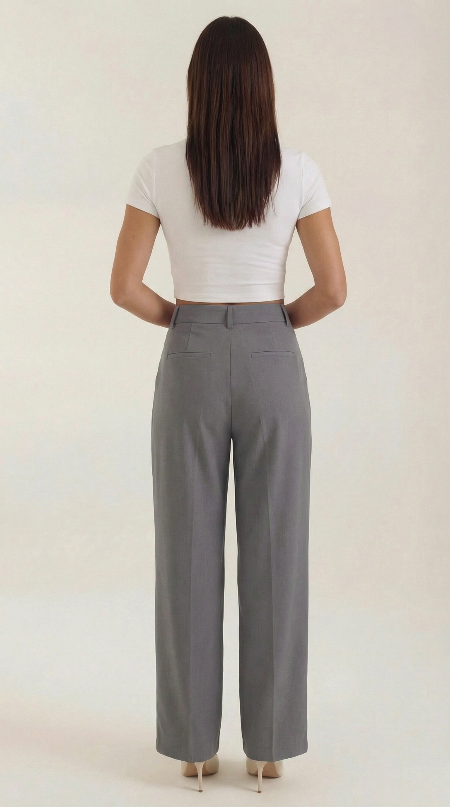 Pantalones de oficina de pierna ancha