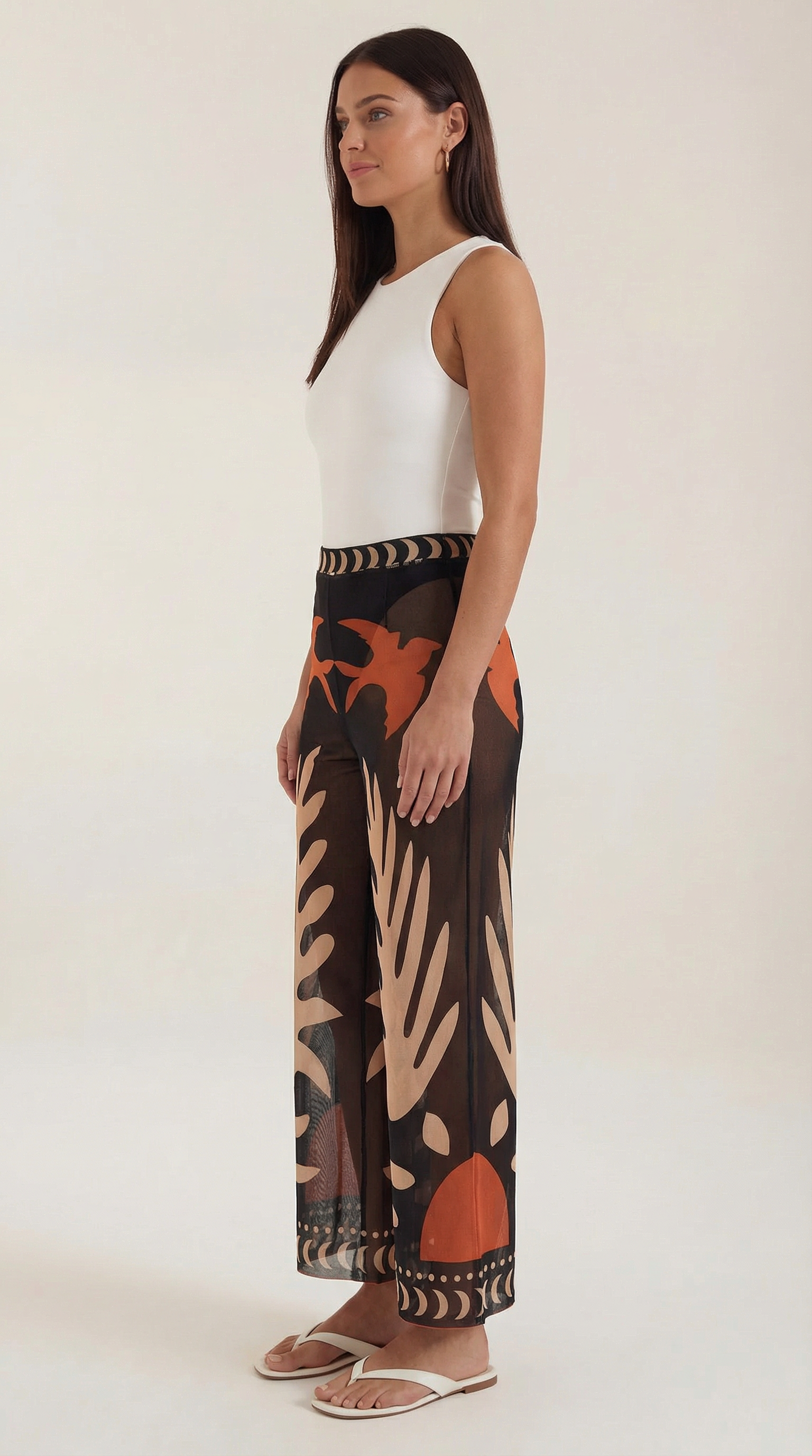 Pantalones transparentes de inspiración boho