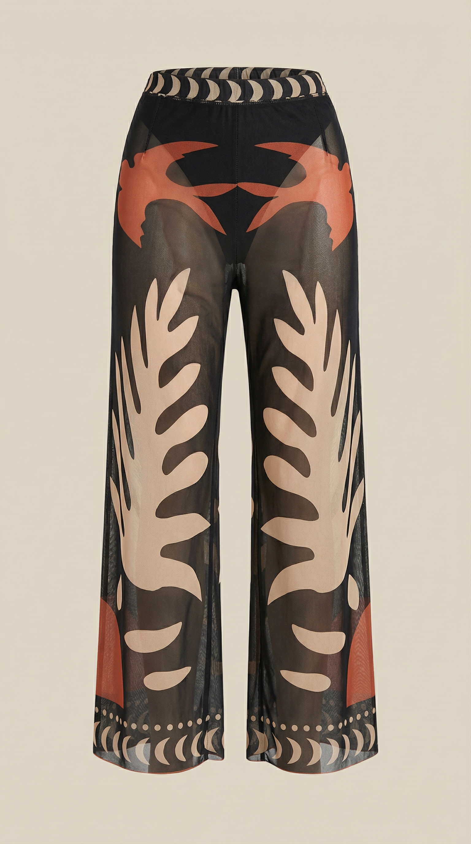 Pantalones transparentes de inspiración boho