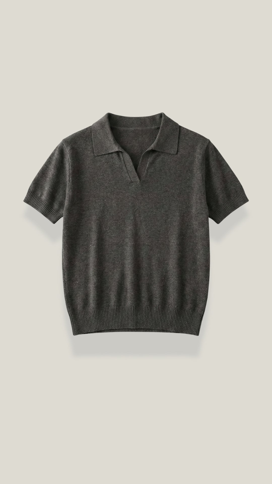 Polo de punto de manga corta con acabado fino
