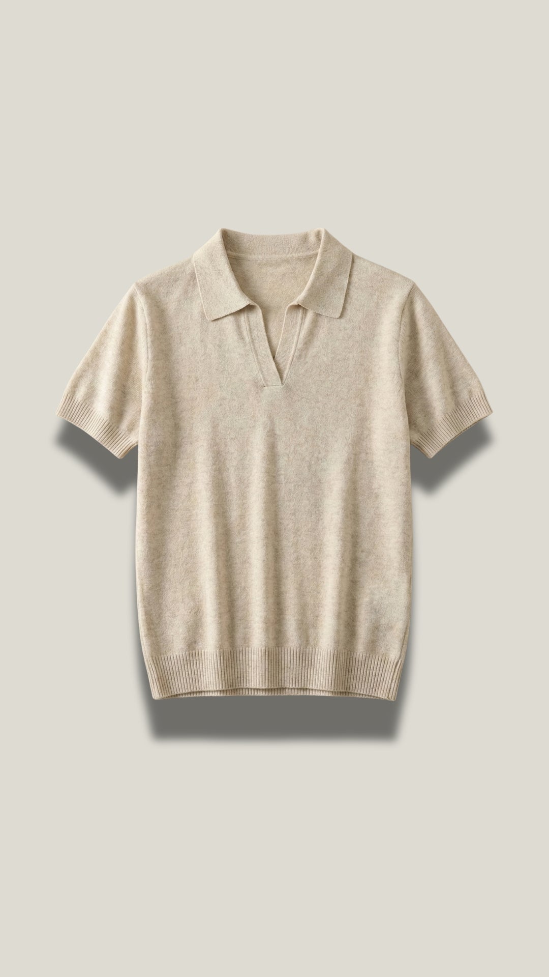 Polo de punto de manga corta con acabado fino